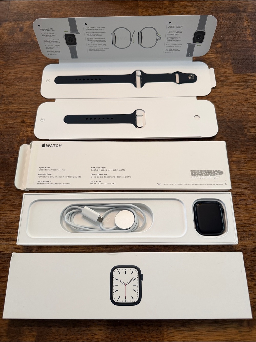 Apple Watch Series 7 45mm Midnight Alu Mid Sport Band GPS (NEW)